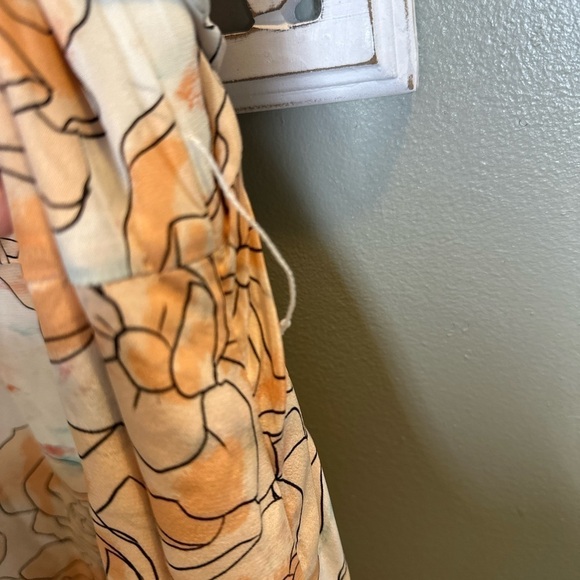 Dyvna ChaCha Peach Floral Overlay Braided Strap Silk Midi Dress Size 10 NWT - Picture 7 of 14